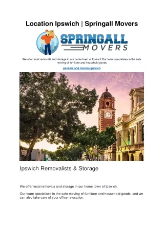 location ipswich springall movers