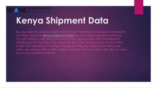 Import Data Kenya