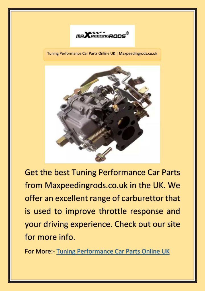 tuning performance car parts online