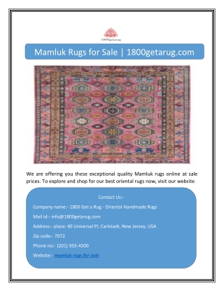 mamluk rugs for sale 1800getarug com