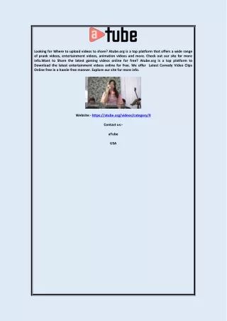 Watch Latest Comedy Video Clips Online Free  Atube.org