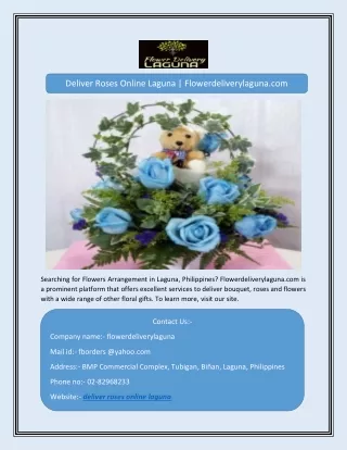 Deliver Roses Online Laguna | Flowerdeliverylaguna.com