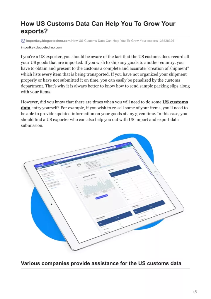 how us customs data can help you to grow your