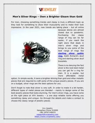 Men’s Silver Rings – Own a Brighter Gleam than Gold