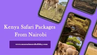 Kenya Safari Packages From Nairobi