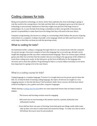 coding classes for kids