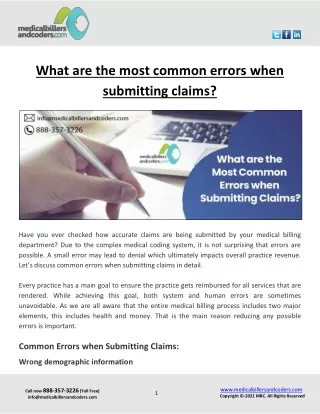 what are the most common errors when submitting