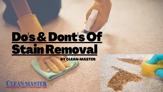do s dont s of stain removal