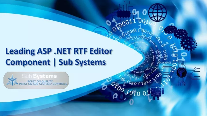 leading asp net rtf editor component sub systems