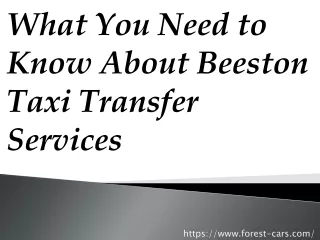 What You Need to Know About Beeston Taxi Transfer Services