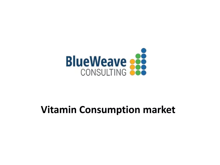 vitamin consumption market