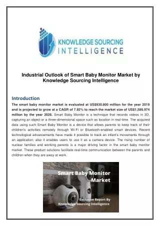 Exclusive Report on Smart Baby Monitor Market