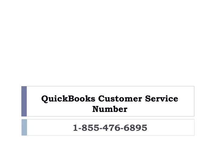 quickbooks customer service number
