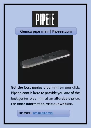 genius pipe mini pipeee com