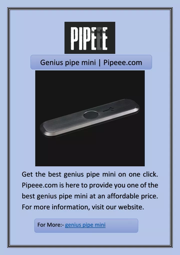 genius pipe mini pipeee com