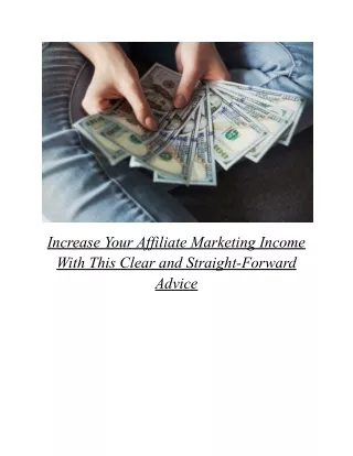 Increase Your Affiliate Marketing Income