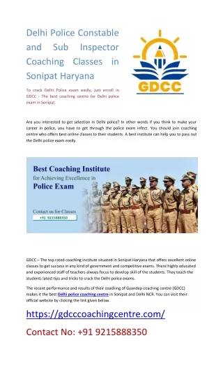 Improve Your General Knowledge with GDCC | Best Delhi Police Coaching Centre