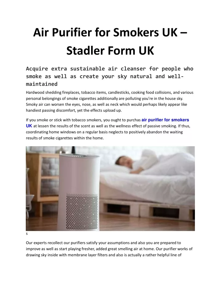 air purifier for smokers uk stadler form uk