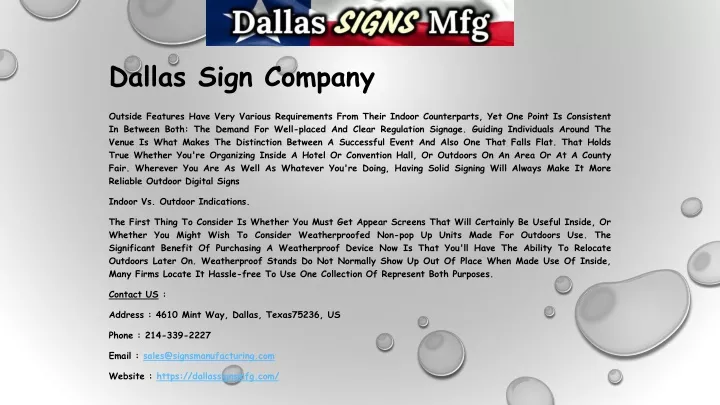 dallas sign company