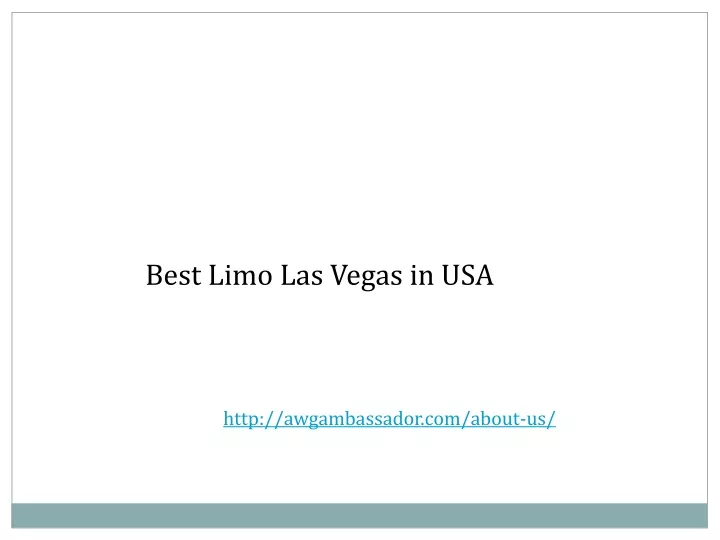 best limo las vegas in usa