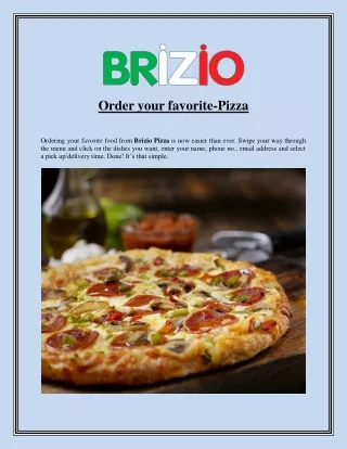 order your favorite pizza