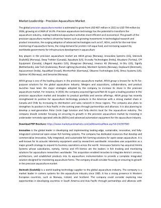 market leadership precision aquaculture market