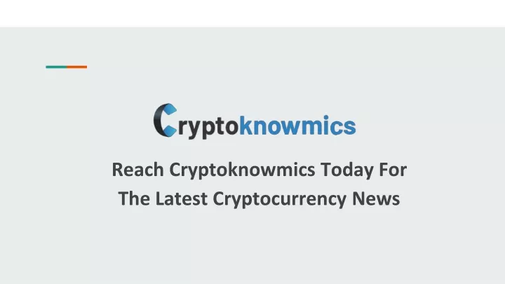 reach cryptoknowmics today for the latest