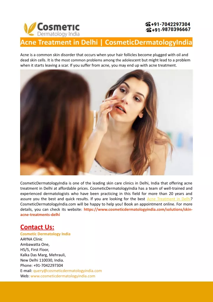 acne treatment in delhi cosmeticdermatologyindia