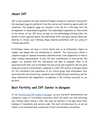Best Fertility and IVF Center in Gurgaon  - Vinsfertility