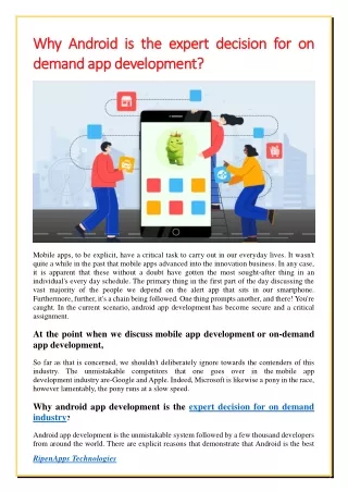 why android is the expert decision
