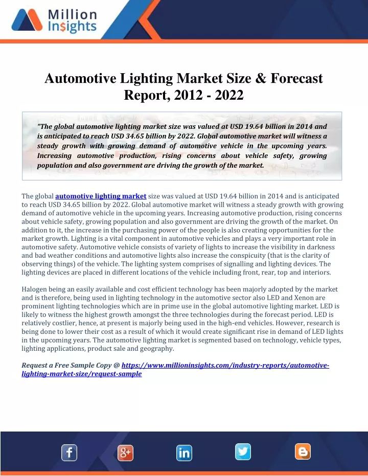 automotive lighting market size forecast report