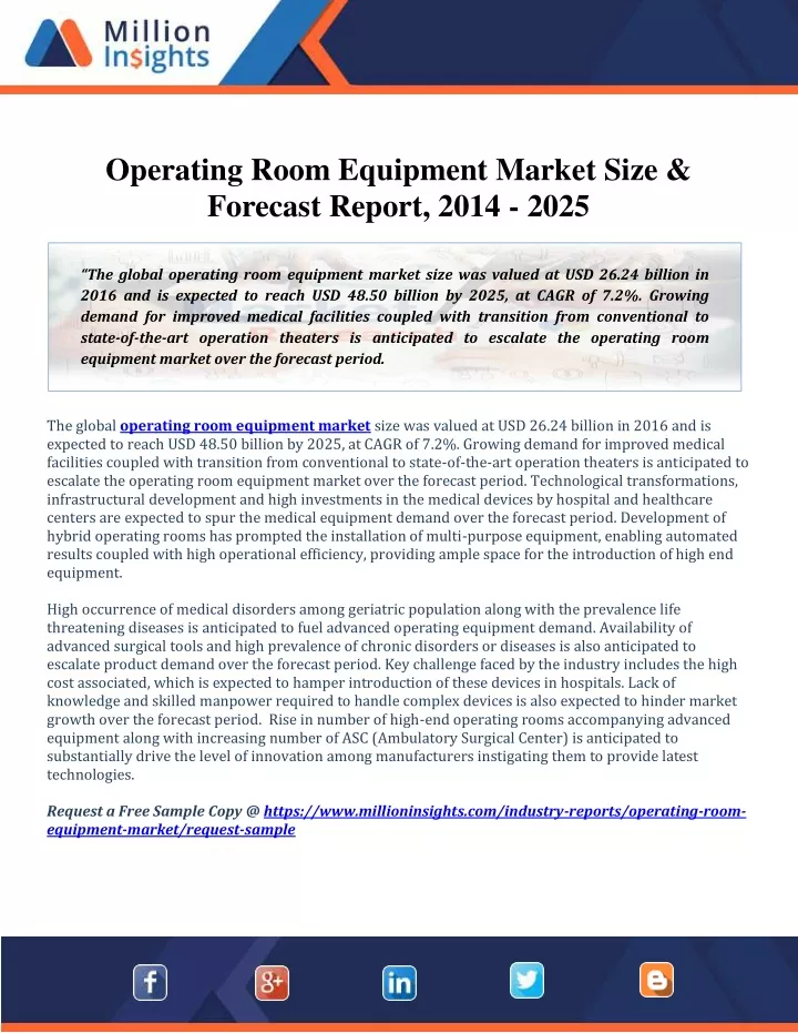 operating room equipment market size forecast