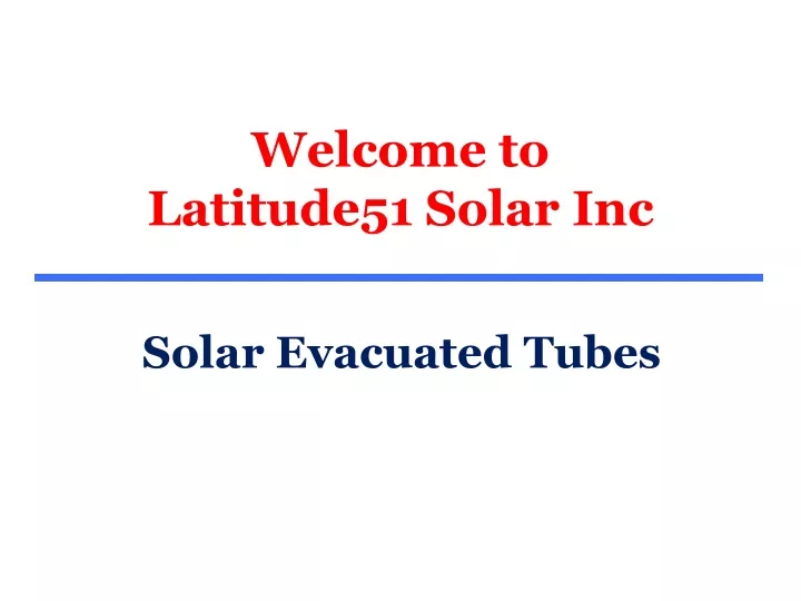 welcome to latitude51 solar inc