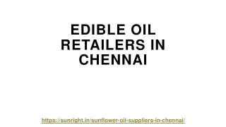 Edible Oil Retailers In Chennai