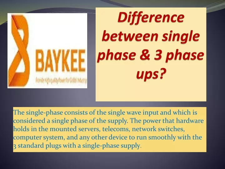 difference between single phase 3 phase ups