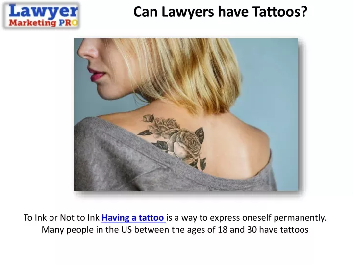 can lawyers have tattoos