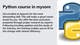 pyth on course in mysore get enrolled at apponix