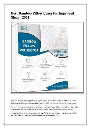 best bamboo pillow cases for improved sleep 2021