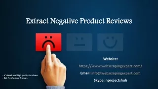 extract negative product reviews