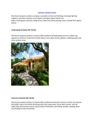 lawncare company estero