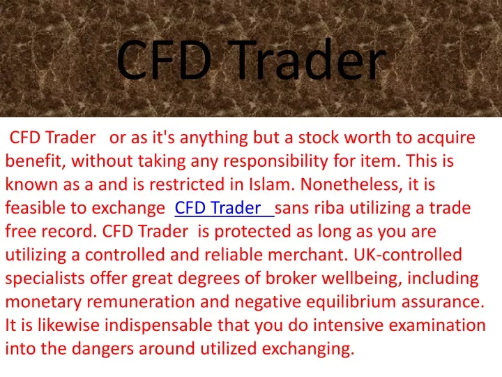 cfd trader