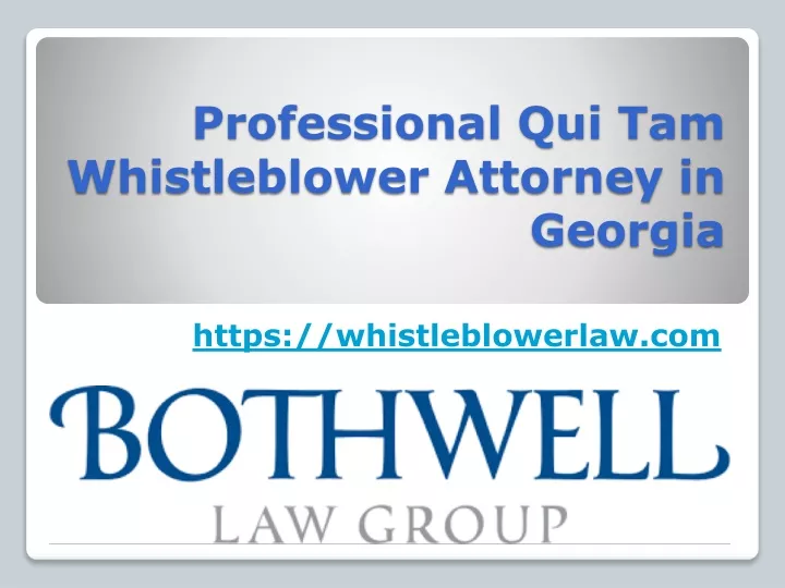 professional qui tam whistleblower attorney in georgia