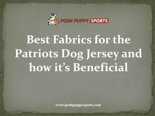 Best Fabrics for the Patriots Dog Jersey and how it’s Beneficial