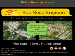 Plot Sale in Bihta at a premium cost by Red Rose Engicon