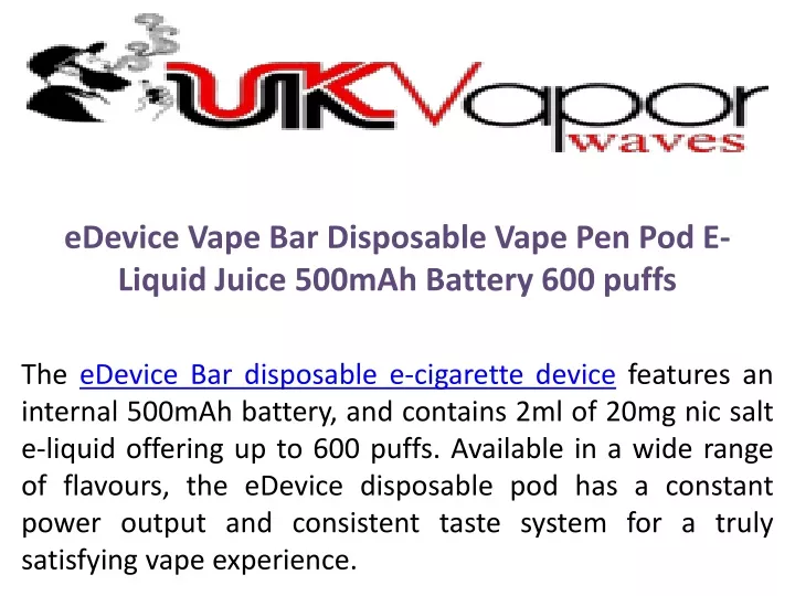 edevice vape bar disposable vape pen pod e liquid