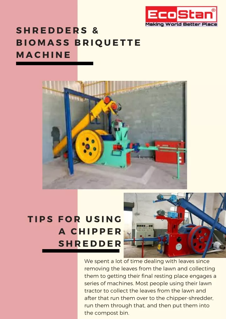 shredders biomass briquette machine