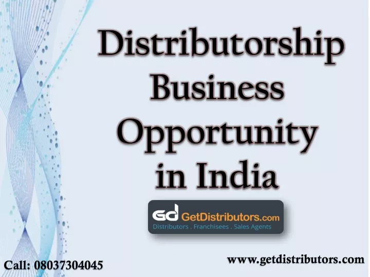 distributorship business opportunity in india