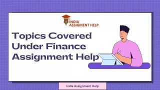 topics covered under finance assignment help