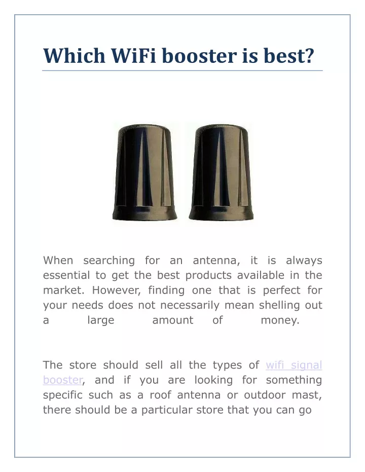 which wifi booster is best
