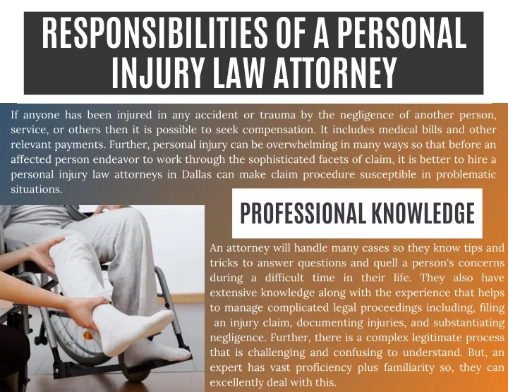 responsibilities of a personal injury law attorney